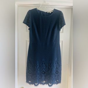Ann Taylor LOFT Navy Blue Dress Size 4